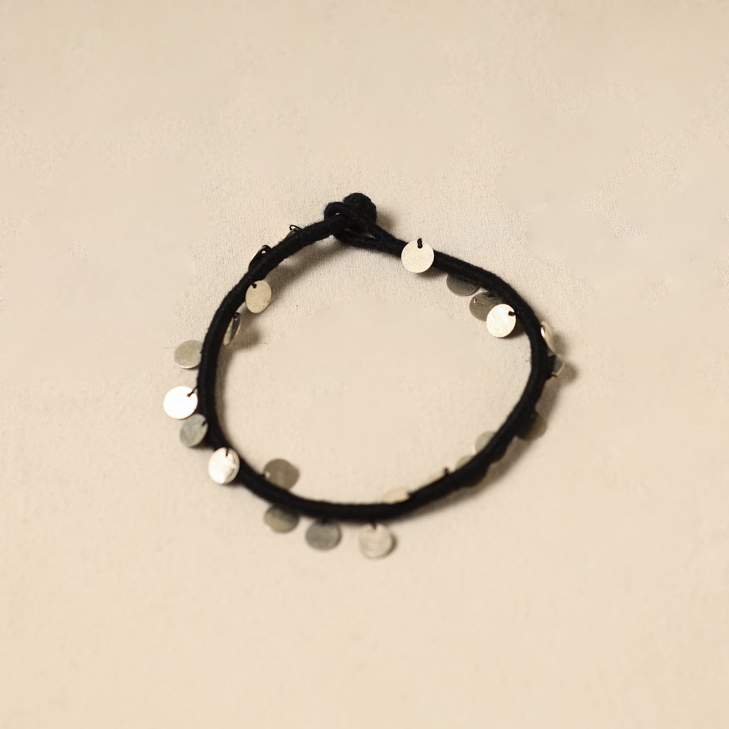 Black - patwa thread & bead work anklet by kailash 76