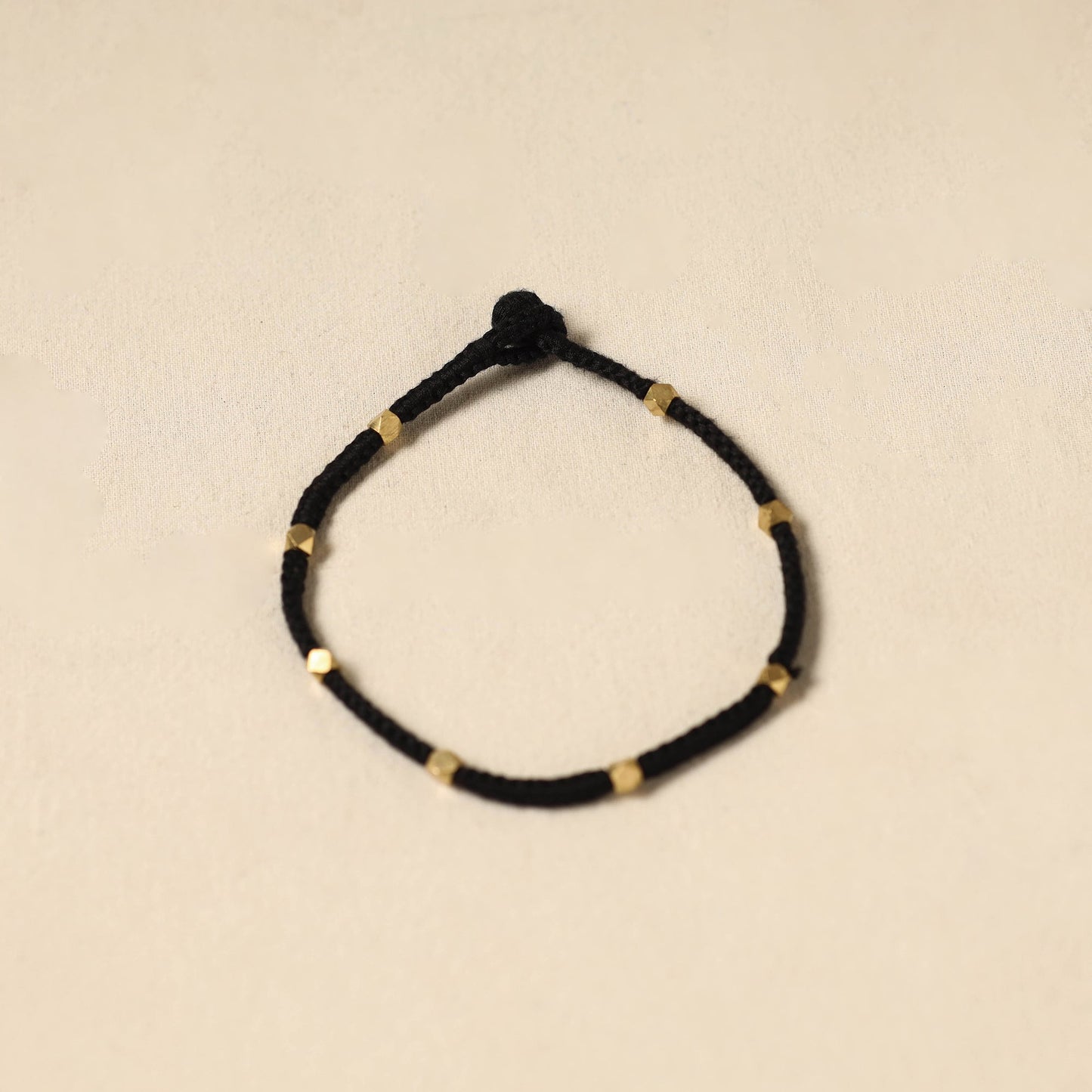 Black - patwa thread & bead work anklet by kailash 77