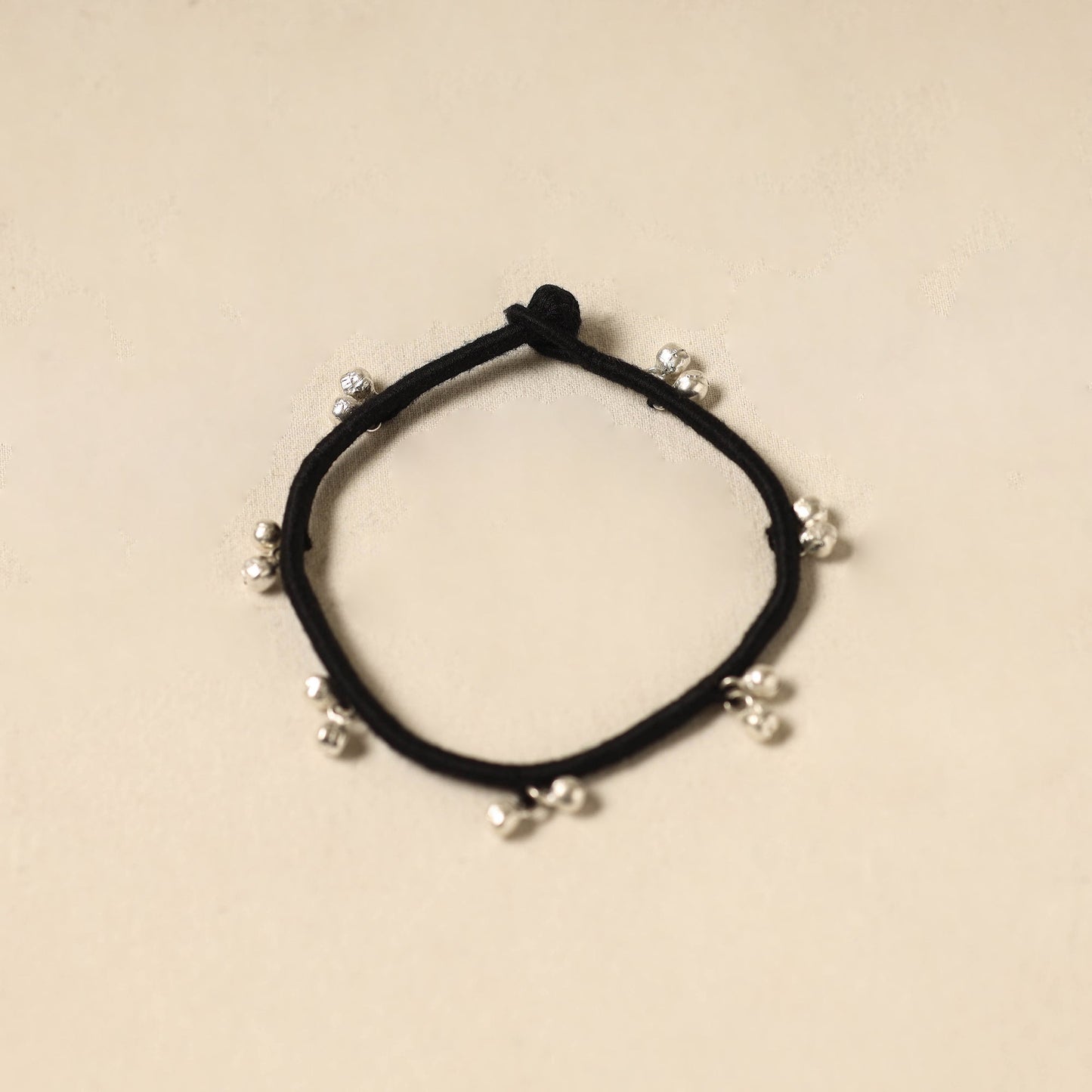 Black - patwa thread & bead work anklet by kailash 78