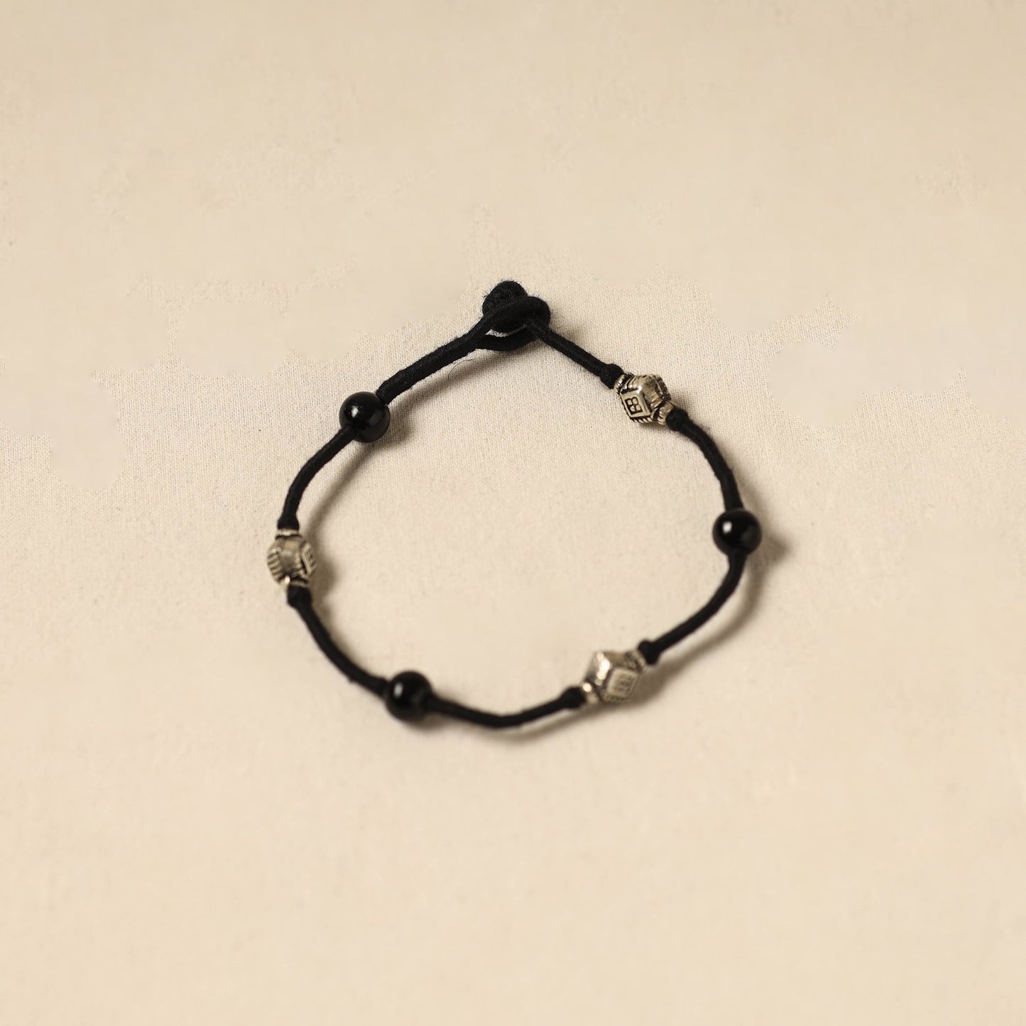 Black - patwa thread & bead work anklet by kailash 86