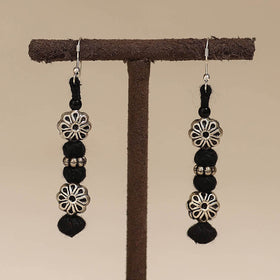 Black - patwa thread beads earrings by kailash 31