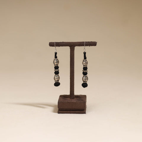 Black - patwa thread beads earrings by kailash 58