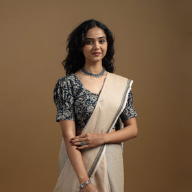 Pedana cotton natural dyed kalamkari readymade blouse 11