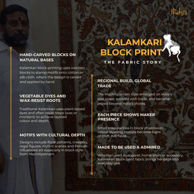 Black - pedana handwoven merino wool natural dyed kalamkari