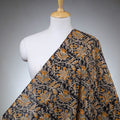  Black Pedana Block Print Cotton Kalamkari Fabric