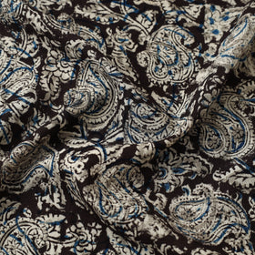  Black Pedana Block Print Cotton Kalamkari Fabric