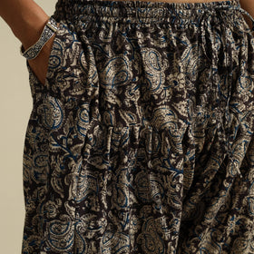  Black Pedana Block Print Cotton Kalamkari Salwar