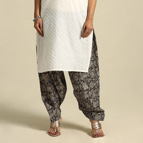  Black Pedana Block Print Cotton Kalamkari Salwar