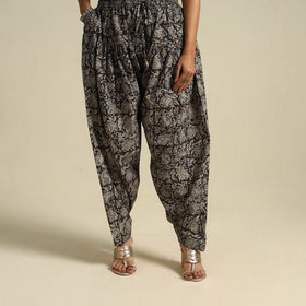  Black Pedana Block Print Cotton Kalamkari Salwar
