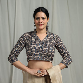 Black - pedana cotton natural dyed kalamkari readymade