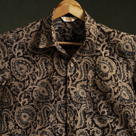 Pedana hand block print natural dyed cotton half sleeve men