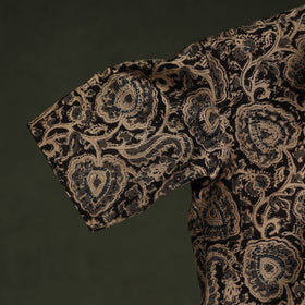 Pedana hand block print natural dyed cotton half sleeve men