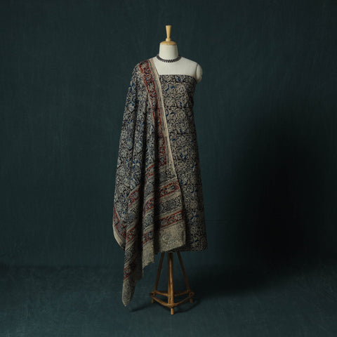 Pedana hand block print natural dyed cotton kalamkari 2pc
