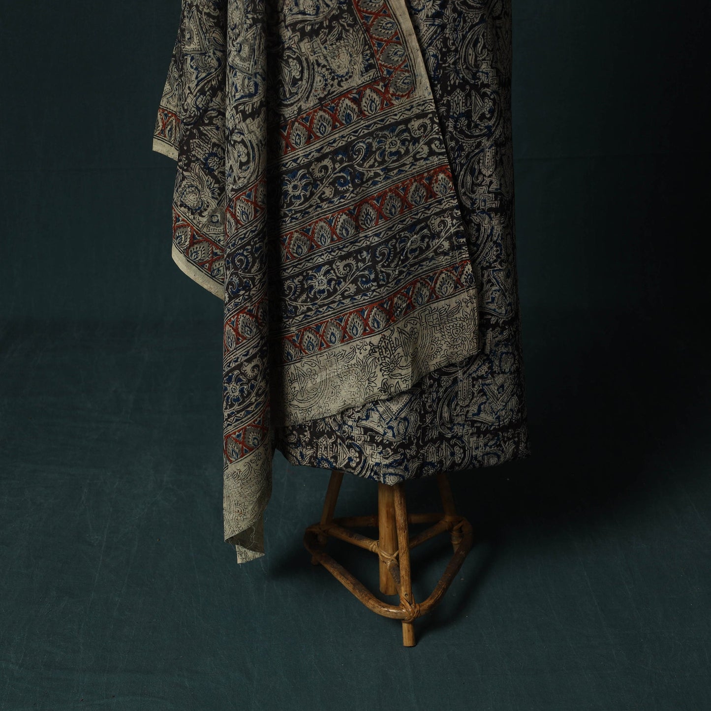 Pedana hand block print natural dyed cotton kalamkari 2pc