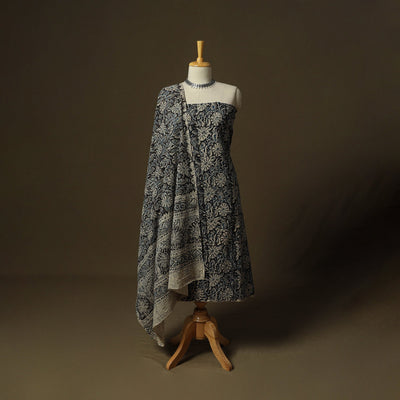 Pedana hand block print natural dyed cotton kalamkari 2pc