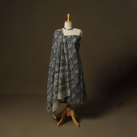 Pedana hand block print natural dyed cotton kalamkari 2pc