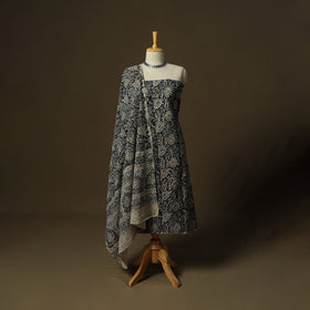 Pedana hand block print natural dyed cotton kalamkari 2pc