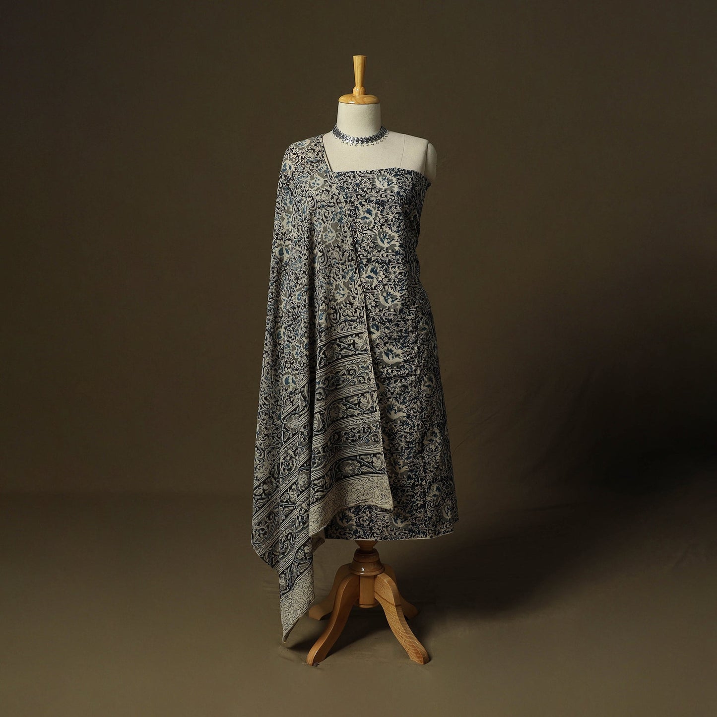 Pedana hand block print natural dyed cotton kalamkari 2pc