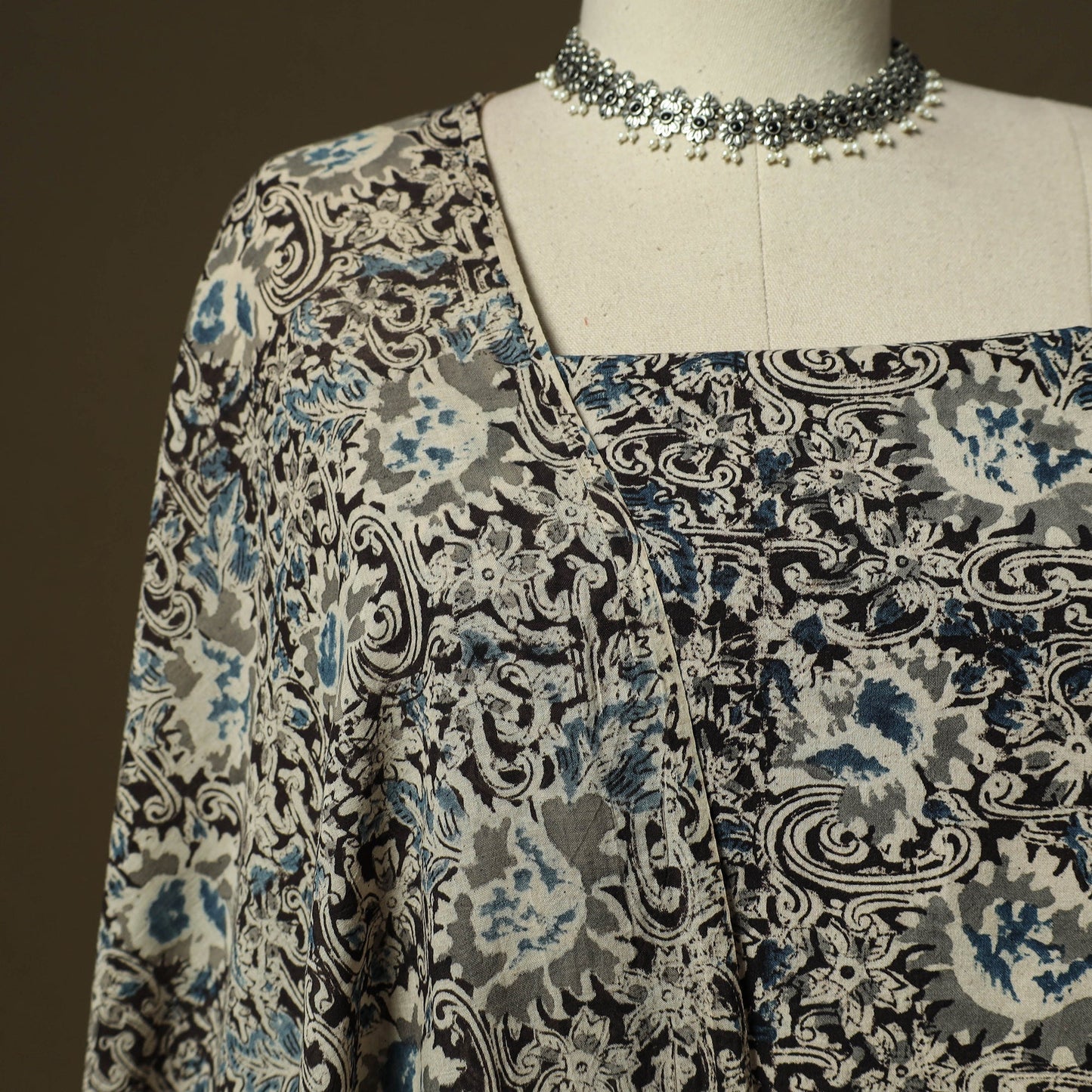 Pedana hand block print natural dyed cotton kalamkari 2pc
