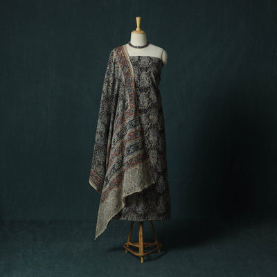 Pedana hand block print natural dyed cotton kalamkari 2pc