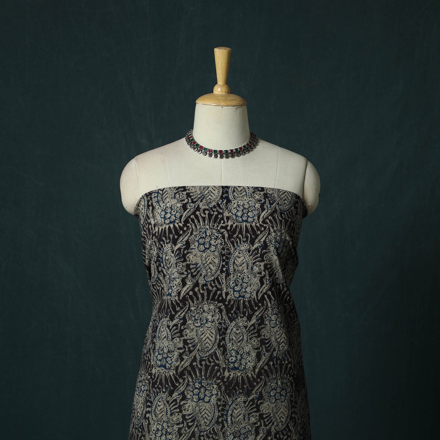 Pedana hand block print natural dyed cotton kalamkari 2pc