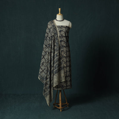 Pedana hand block print natural dyed cotton kalamkari 2pc