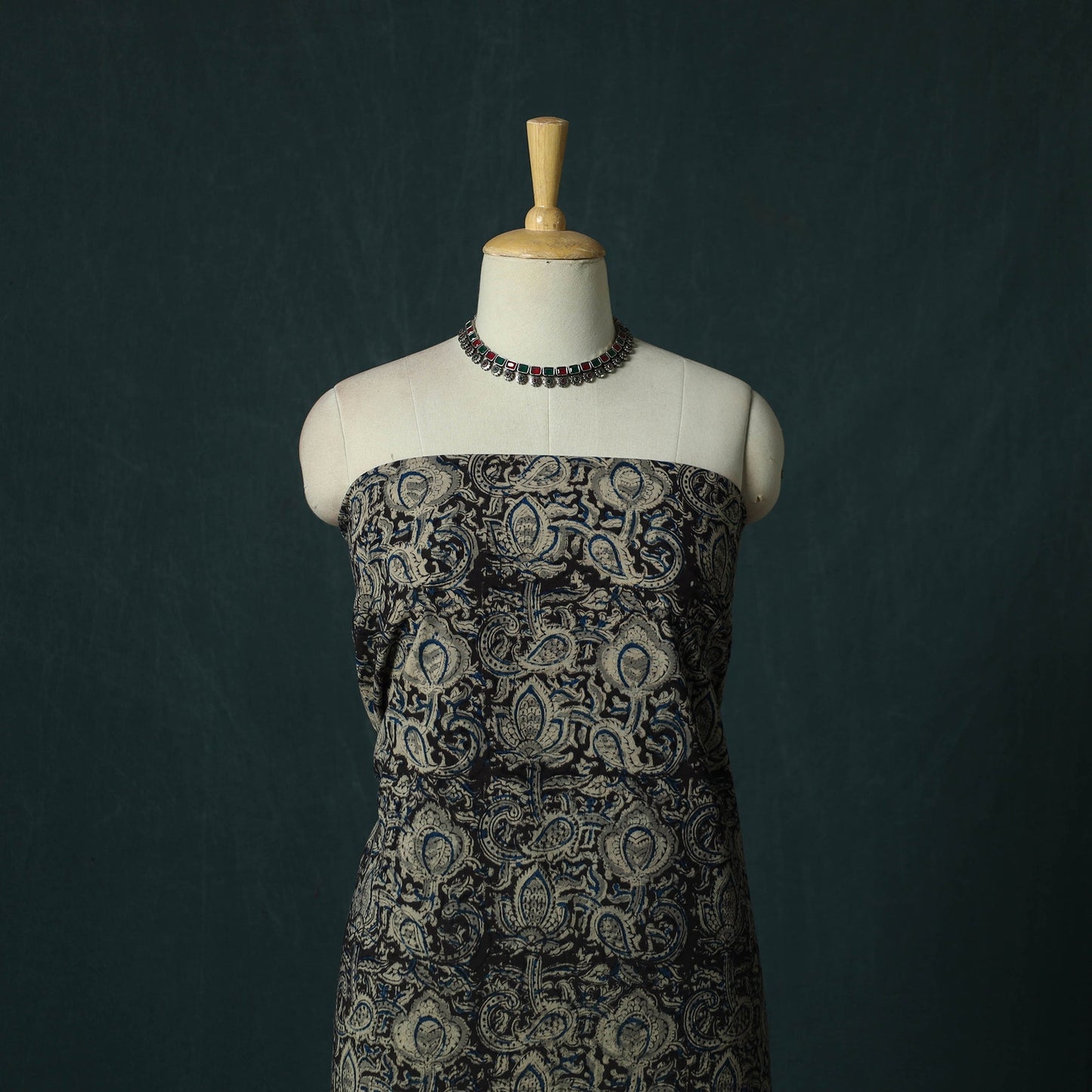Pedana hand block print natural dyed cotton kalamkari 2pc