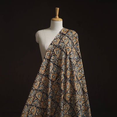 Pedana hand block print natural dyed cotton kalamkari
