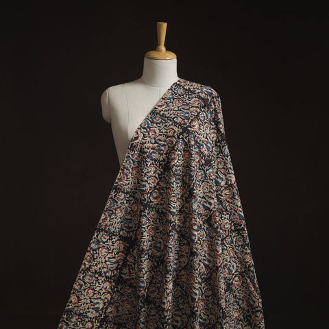 Pedana hand block print natural dyed cotton kalamkari