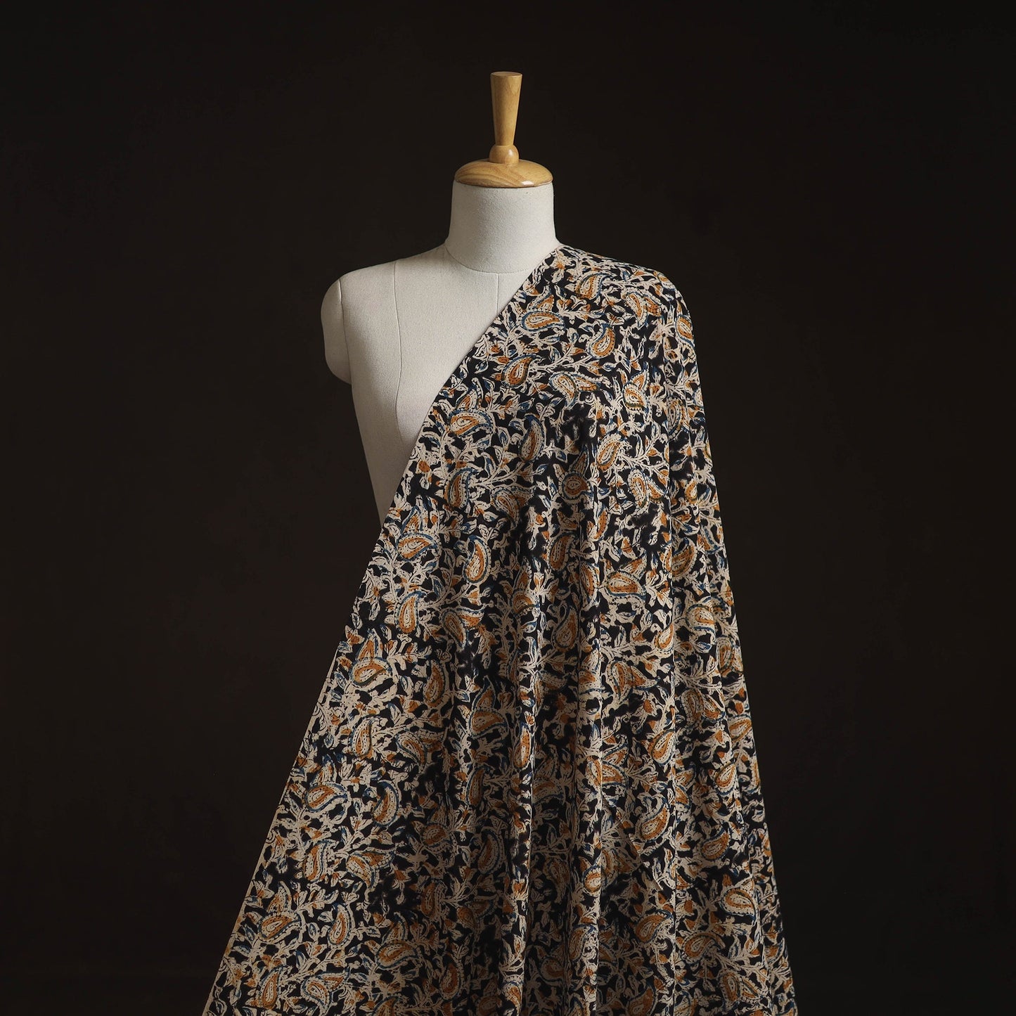 Pedana hand block print natural dyed cotton kalamkari