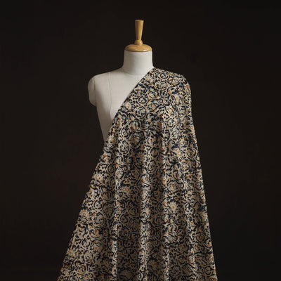 Pedana hand block print natural dyed cotton kalamkari