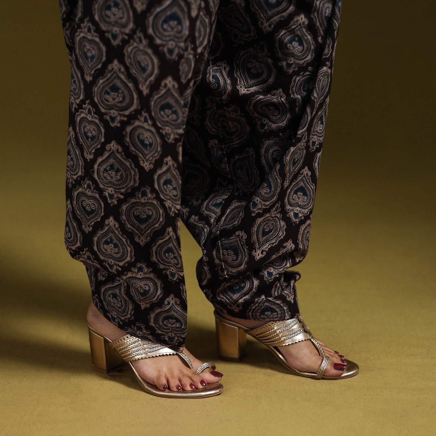 Pedana hand natural dyed cotton kalamkari salwar 02