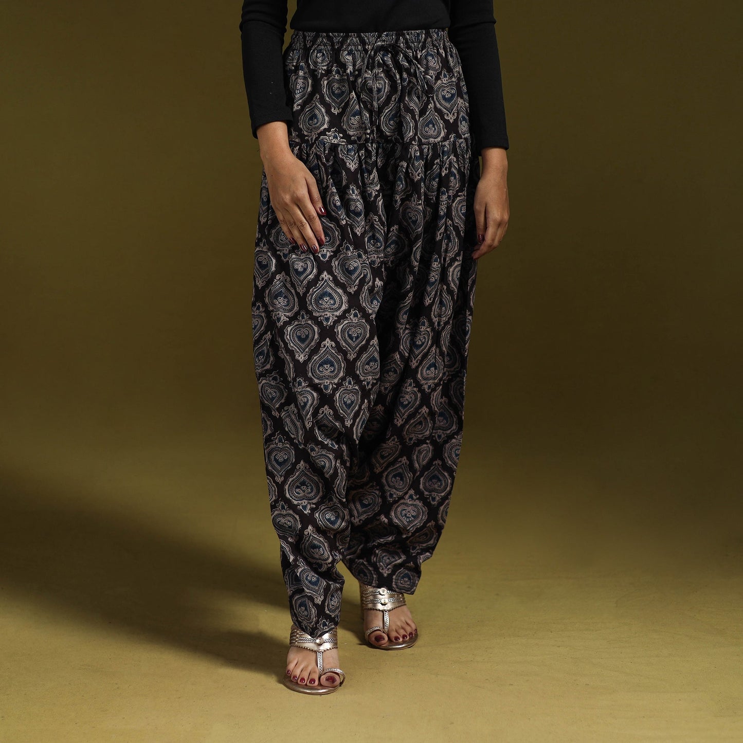 Pedana hand natural dyed cotton kalamkari salwar 02