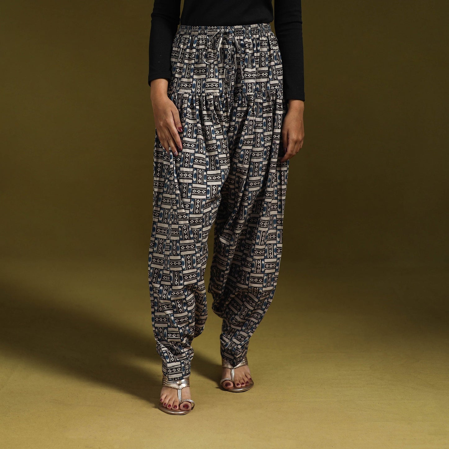 Pedana hand natural dyed cotton kalamkari salwar 04