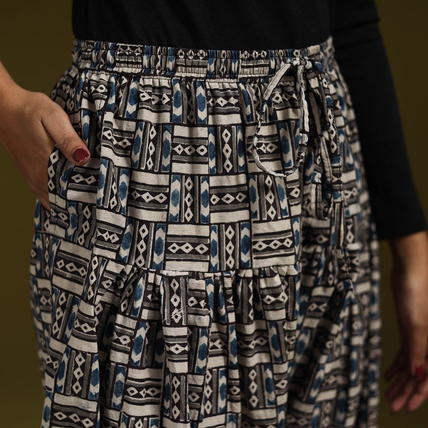 Pedana hand natural dyed cotton kalamkari salwar 04