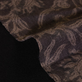 Black - pedana handwoven wool natural dyed kalamkari fabric