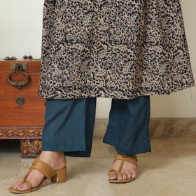 Buy Pedana Kalamkari Block Printed Cotton Kurta with Palazzo & Dupatta Set 12 Online at iTokri.com