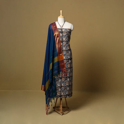 Pedana kalamkari cotton 2pc unstitched dress material