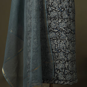 Pedana kalamkari hand block print natural dyed cotton 2pc
