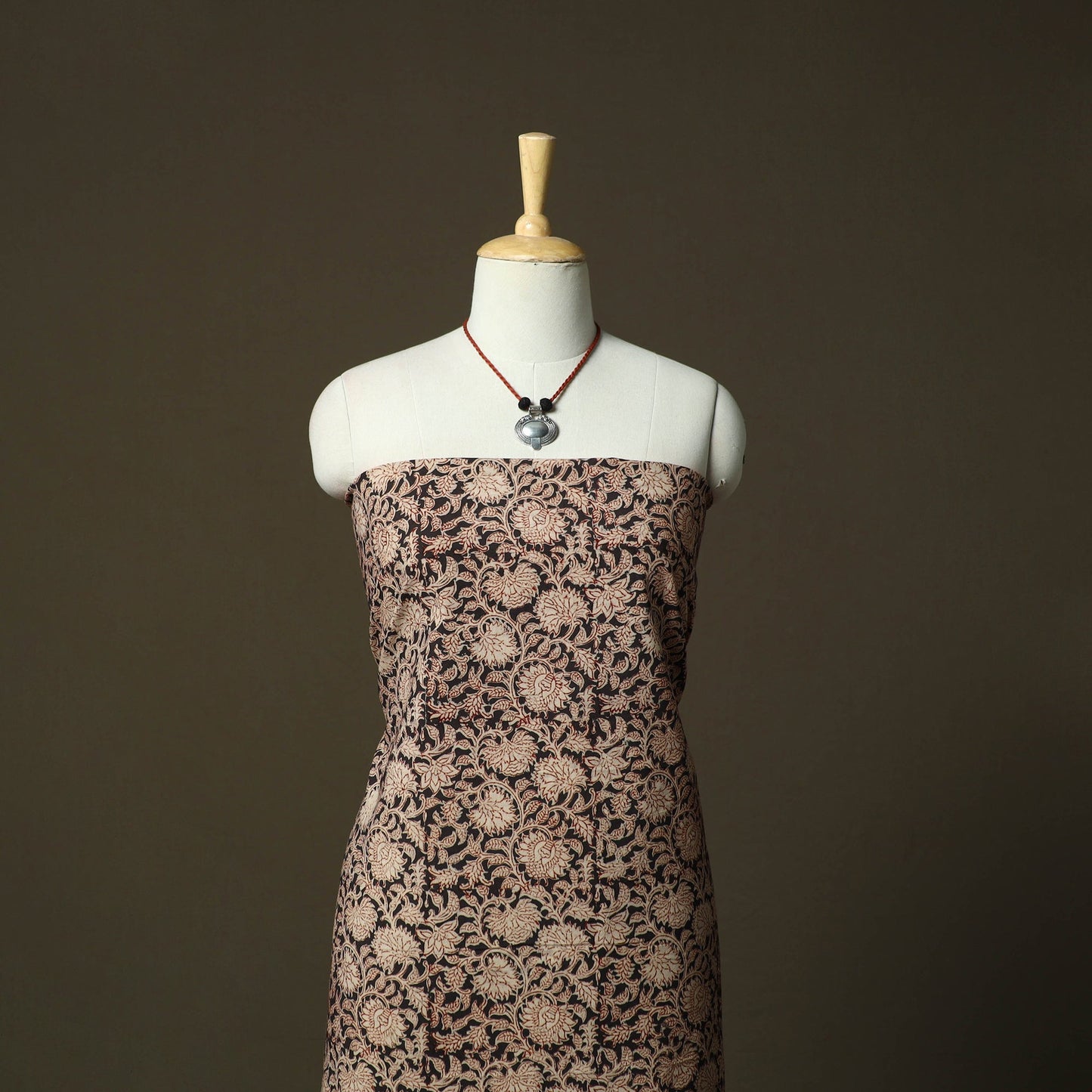 Pedana kalamkari hand block print natural dyed cotton 2pc
