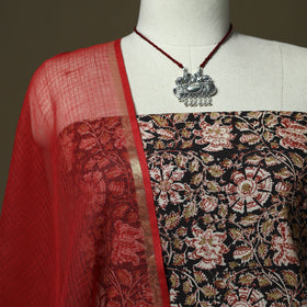 Pedana kalamkari hand block print natural dyed cotton 2pc