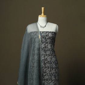 Pedana kalamkari hand block print natural dyed cotton 2pc