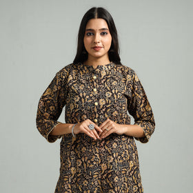 Buy Pedana Kalamkari Hand Block Printed Cotton Kurta Online at iTokri.com