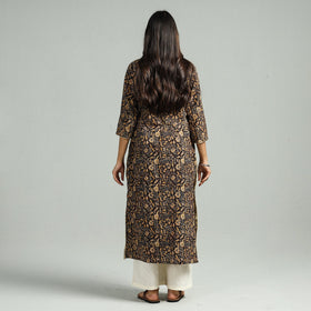 Buy Pedana Kalamkari Hand Block Printed Cotton Kurta Online at iTokri.com