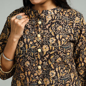 Buy Pedana Kalamkari Hand Block Printed Cotton Kurta Online at iTokri.com