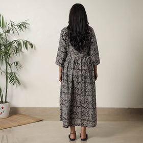 Buy Pedana Kalamkari Block Printed Cotton Flared Dress 08 Online at iTokri.com