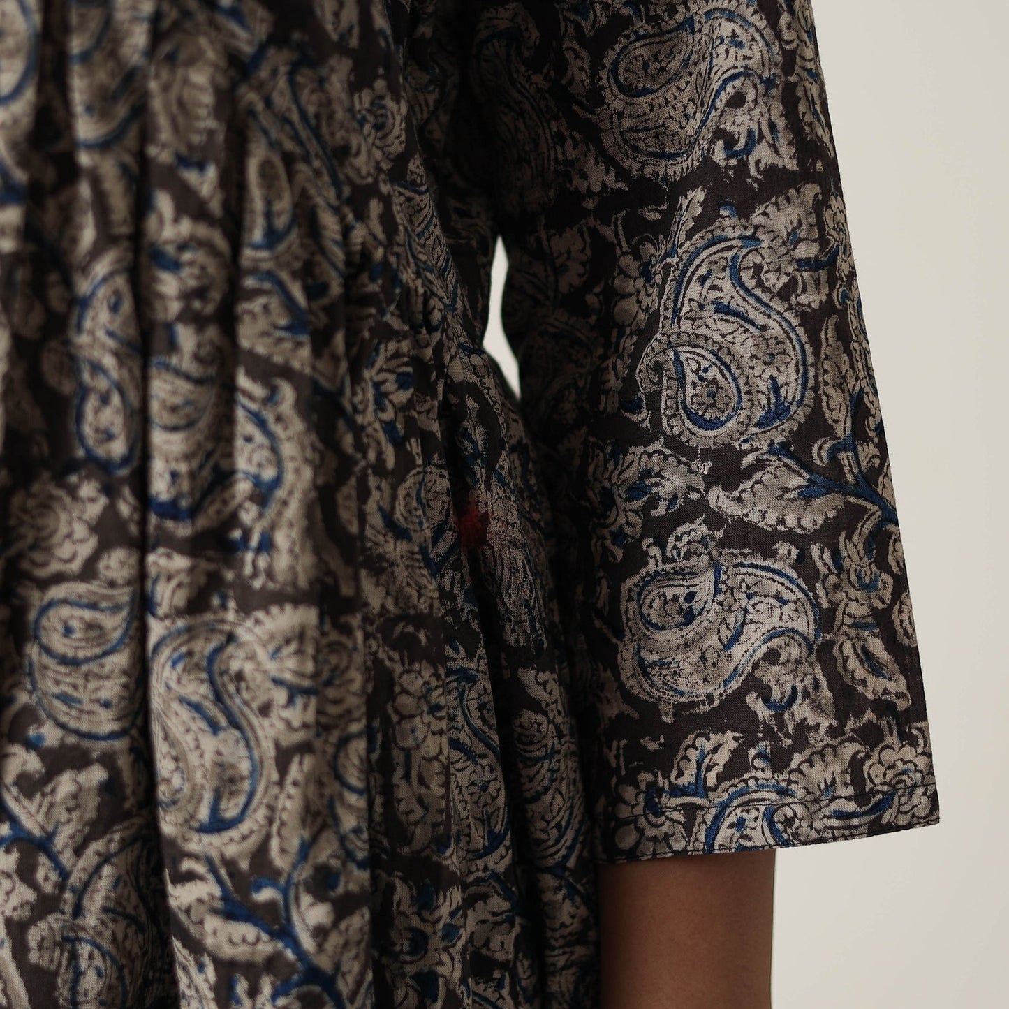 Buy Pedana Kalamkari Block Printed Cotton Flared Dress 08 Online at iTokri.com