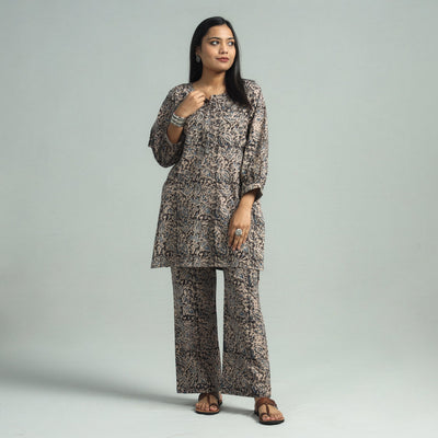 Buy Pedana Kalamkari Block Printed Cotton Co-Ord Set Online at iTokri.com