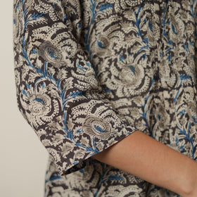 Buy Pedana Kalamkari Block Printed Cotton Pintuck Straight Kurta 16 Online at iTokri.com