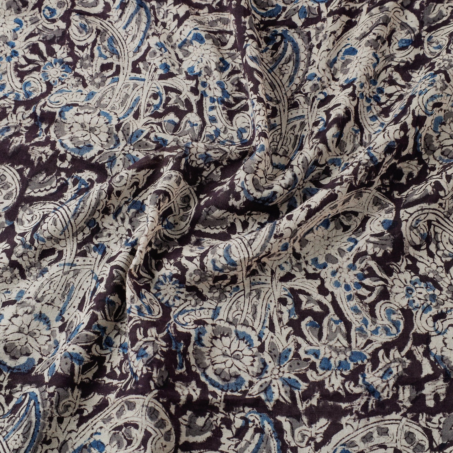  Pedana Kalamkari Block Printed Mul Cotton Fabric 